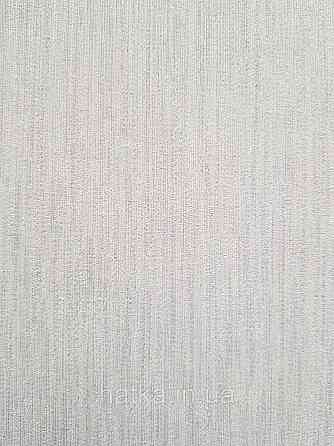 Обои виниловые на флизелине Rasch Ornament 1.06х10 однотонные структурные тонкая полоса серые с зеленым 973242 Киев