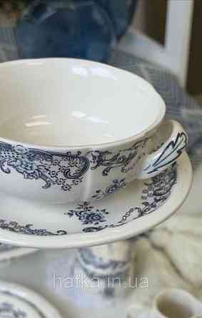 Супниця тарілка для супу порцеляна вінтажний стиль 350 мл 12,5 см тар. 17 см  "Grevelingen" 8030-508 для дому та ресторанів Київ