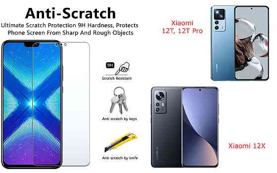 Захисне скло NeoGlass для Xiaomi 12T, 12T Pro, 12X – надпрозоре та стійке Київ