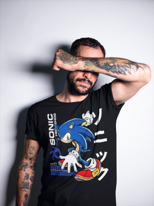 Футболка для хлопчика з аніме принтом Схадов Хедгехог Хероес Сонік оверсайз (зріст від 165 до 180) Чорний AnimeJ0093m Дніпро - фото 7