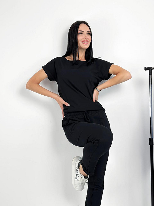 Літній прогулянковий костюм трикотажний "Saimon" оптом | Батал | Розпродаж моделі Київ - фото 6