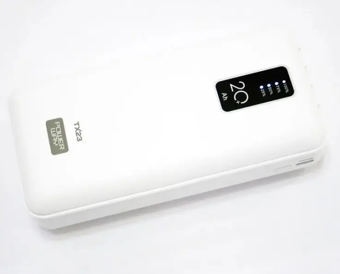 Внешний портативный аккумулятор Sertec Power Way TX23 20000 mAh (Белый) Винница - изображение 7