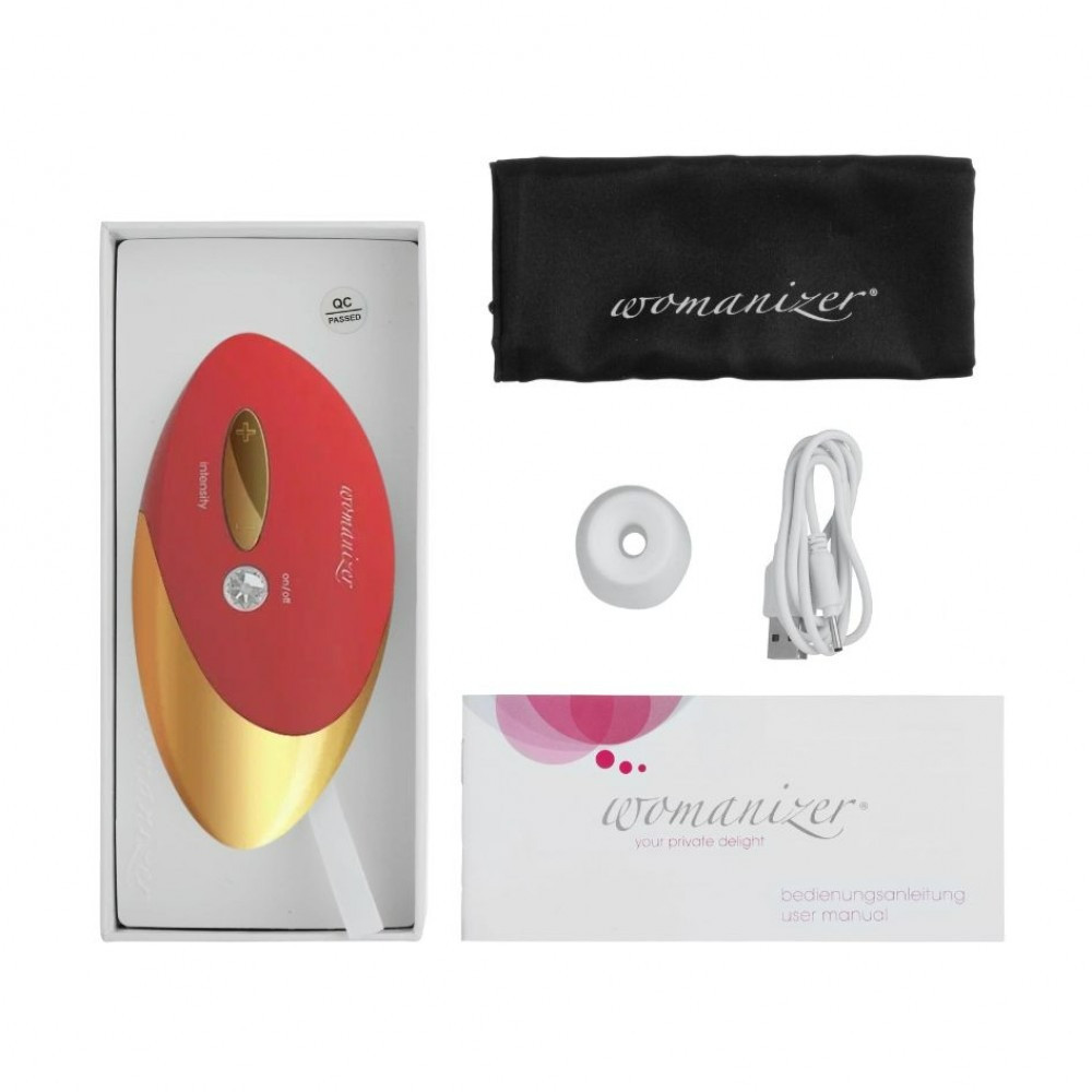 Кліторальний стимулятор Womanizer Pro W-500, червоний Sex Aura Київ - фото 6