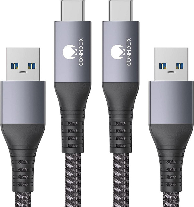 Кабель CONMDEX USB-A - USB-C 3.1 Gen 1 м, 10 Гбит/с, QC 3.0 до 3А, 18 Вт, 56 кОм, серый Киев - изображение 10