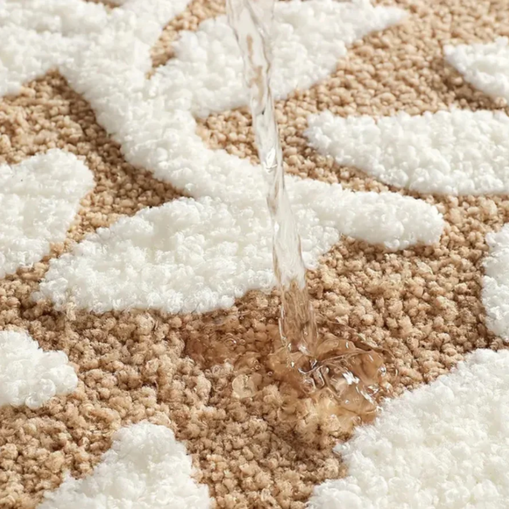 Коврик для ванной и душа коврик для ног в ванную комнату,микрофибра,атискользящий 40х60 см,жёлтый с листьями Каменец-Подольский - изображение 6