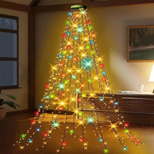 Світлодіодна гірлянда каскад 126 Led 9*1,5м 8 режимів різнокольорова USB CW-G-126L91CUMC ColorWay Житомир