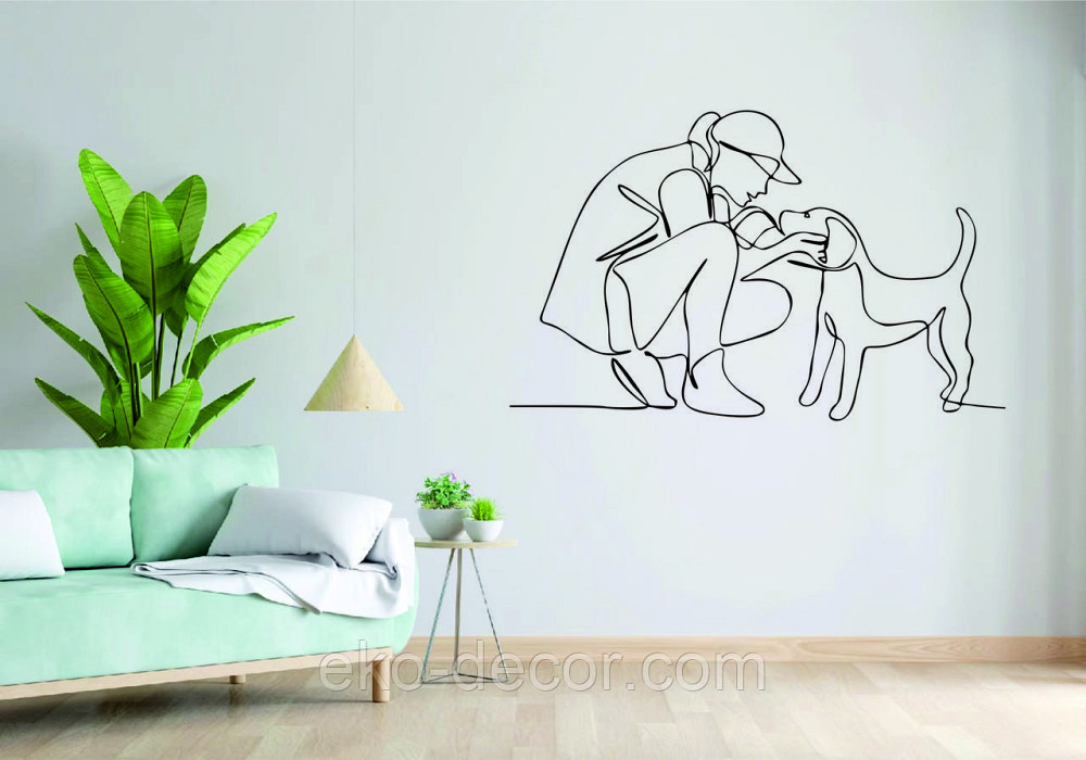 Декоративне настінне Панно «Друг» Декор на стіну 70*43 см, Чорний Київ - фото 4