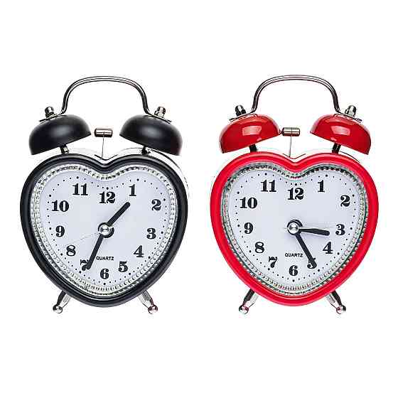 Годинник Будильник колокольчик 2885, кольори блакитний, оранжевий, рожевий, зелений Дніпро