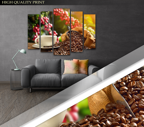 Модульна картина Чашка кави Art-332_5 ( 80х118см ) Київ