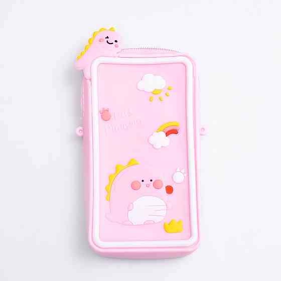 Рожева силіконова дитяча сумочка-кошелек 17x10 см Київ