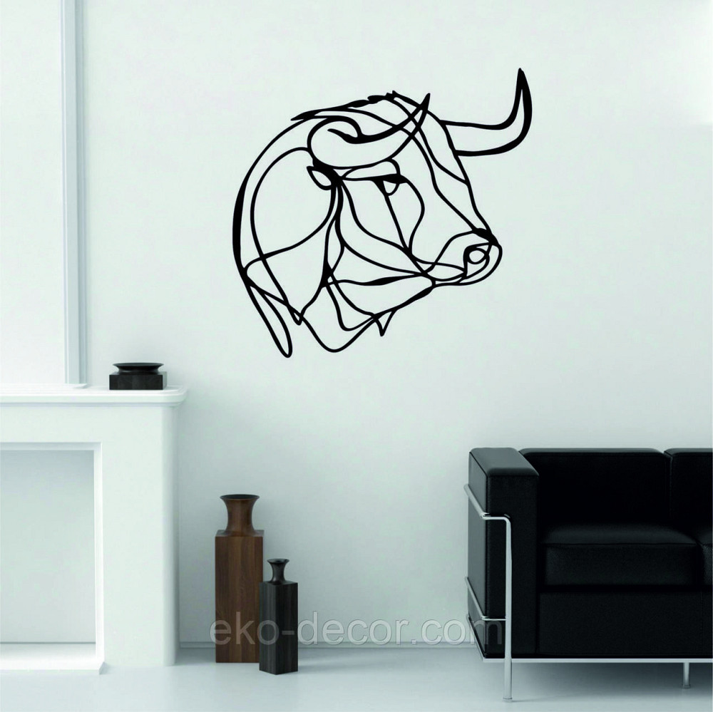 Настенный декор Панно «Бык» Декор на стену 70*70 см, Черный Киев - изображение 5