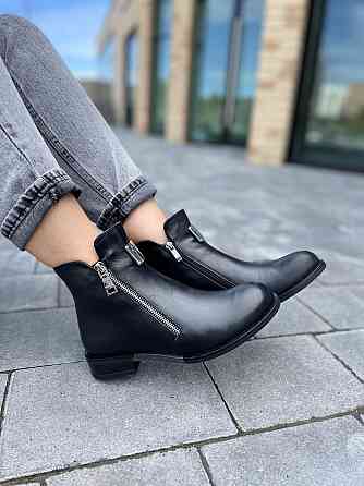 Без бренда Черевики жіночі D and V 2122 чорні (зима, шкіра натуральна) (2188) 39 Коломыя