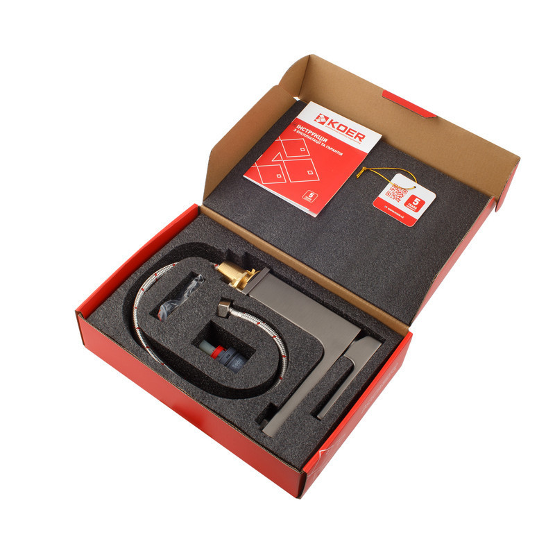 Змішувач для умивальника KOER KB-10009-07 (Колір графіт) (KR5976)   ( 29905 ) Харків - фото 4