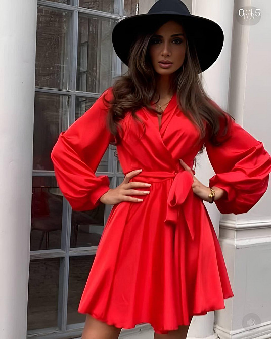 Жіноча вечірня романтична міні сукня шовк Одеса - фото 3