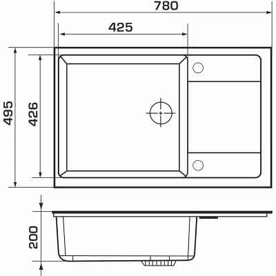 Мийка кухонна GRANADO Alicante gris (gr2408) Вінниця