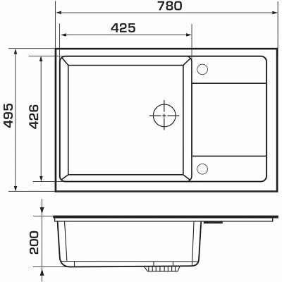 Мийка кухонна GRANADO Alicante gris (gr2408) Вінниця - фото 6