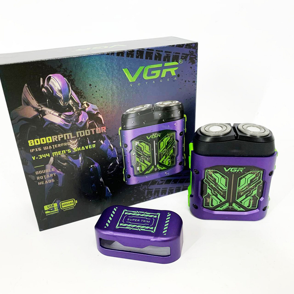 Акумуляторна бритва з фірмовим лезом, Професійна електробритва з насадками, Електробритва для гоління WB-42 Львів - фото 3