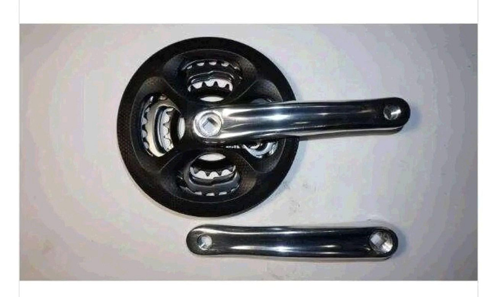 Зірки велосипедні (передні) 24/34/42T (+2 шатуни L-17 см, квадрат, чорний, алюміній, із захистом) Neco MA16-311AP KL Мукачево - фото 1