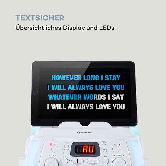 Караоке-система StarMaker Plus Караоке-машина Bluetooth USB CD LED Show RCA (Німеччина, читати опис) Рівне