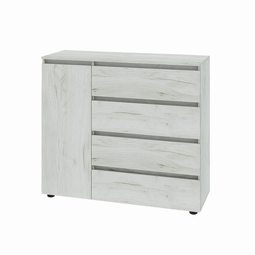 Комод Эверест КЛ-3 Лайт (телескопические) 105х38х93 см Дуб Крафт белый (DTM-071076) Львов - изображение 5