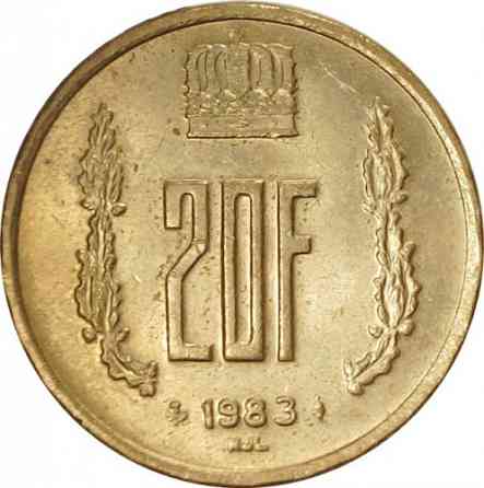 Монета 20 франков. 1983 год, Люксембург. Полтава
