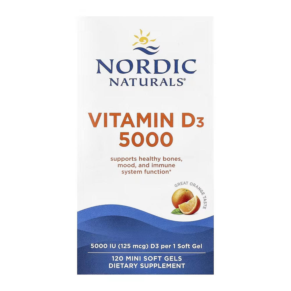 Вітамін D3 Nordic Naturals Vitamin D3 5000 120 міні гел капс апельсин Київ - фото 2