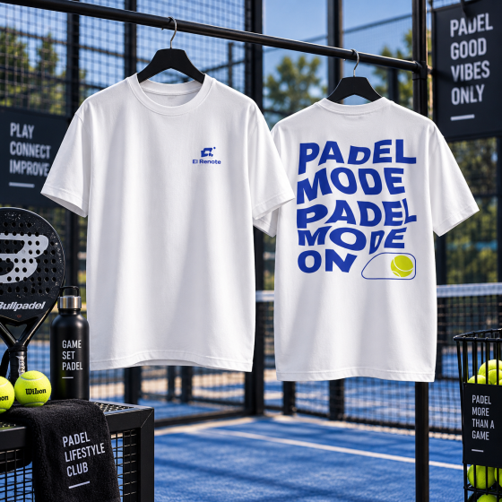 Футболка для падела Padel Mode On з принтом на спині XL, Білий Чернівці
