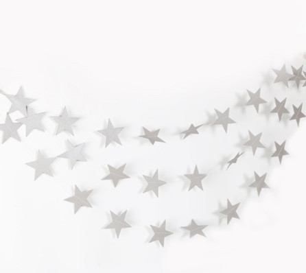 Гірлянда з зірочками на нитці 4 м на 7 см сріблястий Київ - фото 9