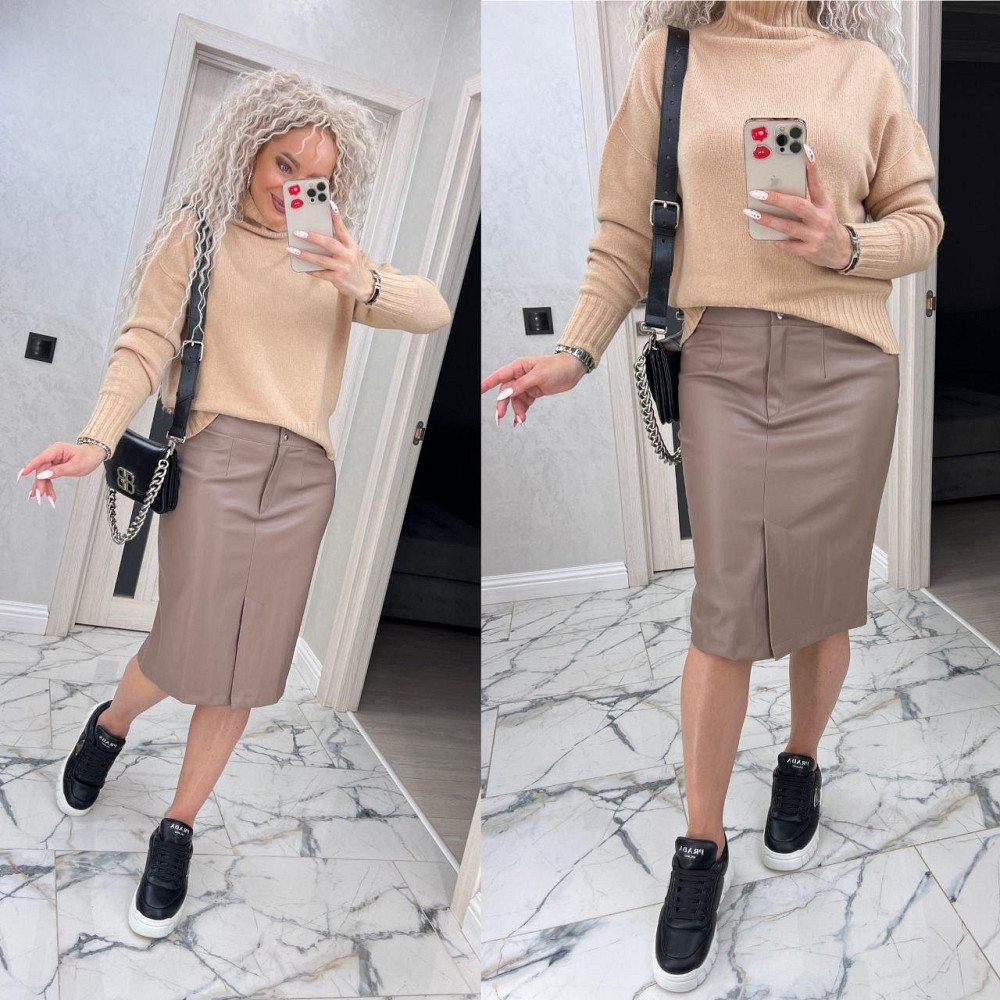 Женская прямая юбка кожаная. 46-56р Киев - изображение 6