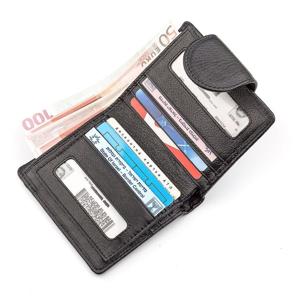 Кошелек женский ST Leather 18497 (ST415) кожаный Черный Киев - изображение 2