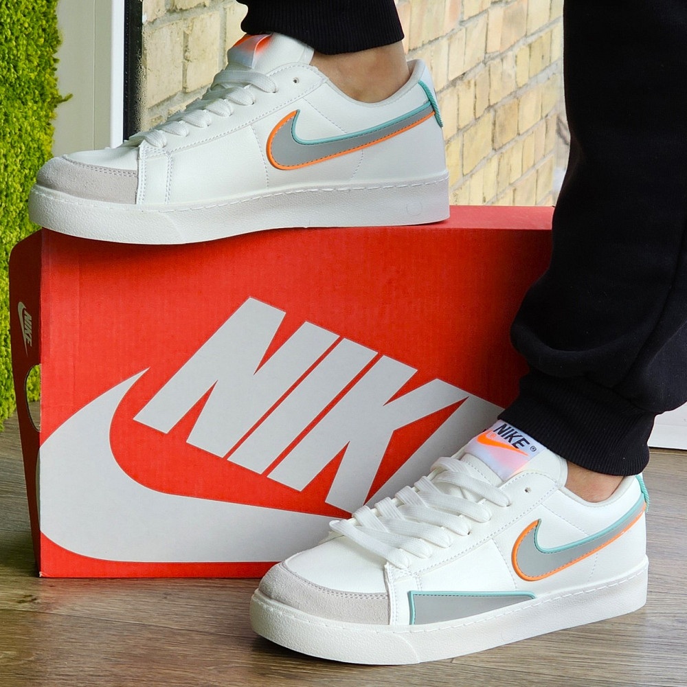 Кросівки Nike Бежеві Жіночі Білі Форси Шкіряні Найк Кеди (розміри: 40,41,42,43) Дніпро - фото 1