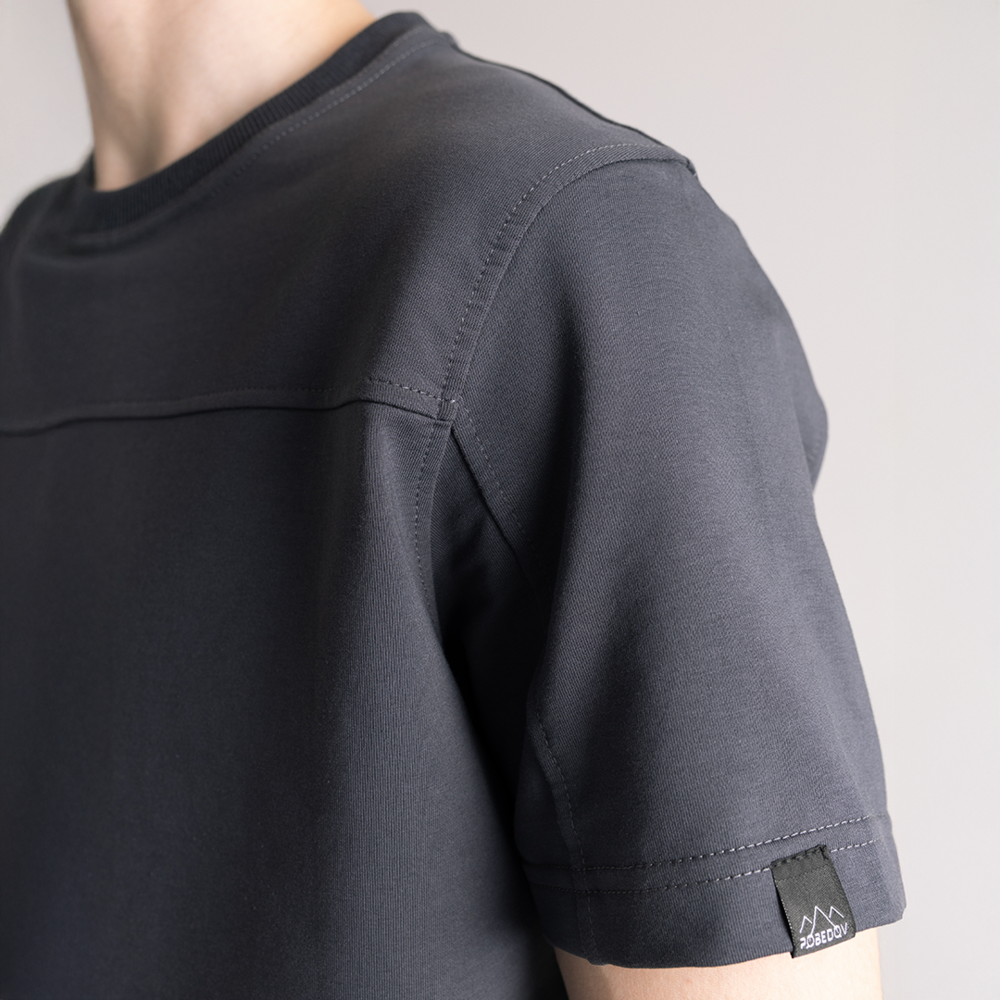 Чоловічий літній комплект шорти і футболка чорний Pobedov Barel Київ - фото 6