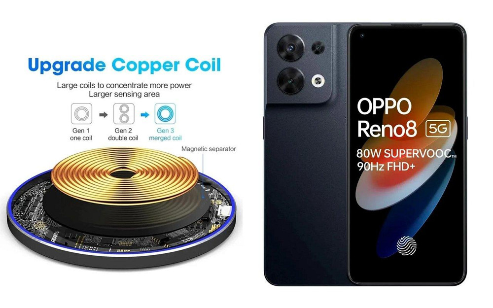 Бездротовий зарядний пристрій Copper до 30W для Motorola Edge 40, Edge 40 Pro, USB-C, LED Київ - фото 2