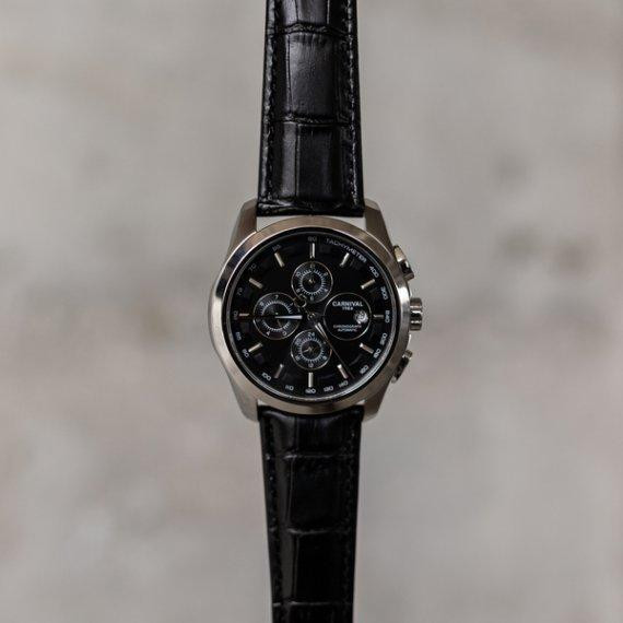 Годинник чоловічий механічний Carnival Genius Prime Silver (2 ремінці) Вінниця - фото 3