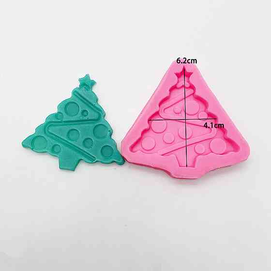 Молд силиконовый Елка 62 на 41 мм розовый Киев