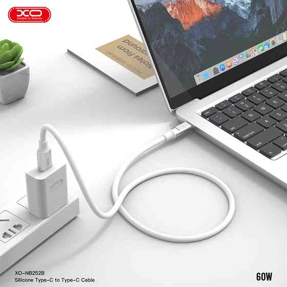 Кабель XO Liquid Silicone Type-C to Type-C 60W 1м чорний Львів