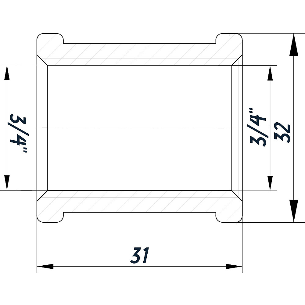 Муфта 3/4″ВВ нікельована NM441L OPTIMUM Тернопіль - фото 3