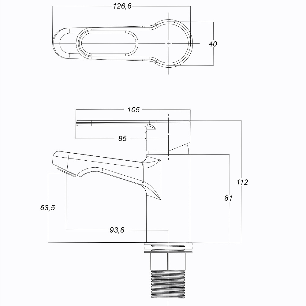 Змішувач для умивальника Globus Lux Dolly GLD-0401 латунь, на гайці Тернопіль - фото 6