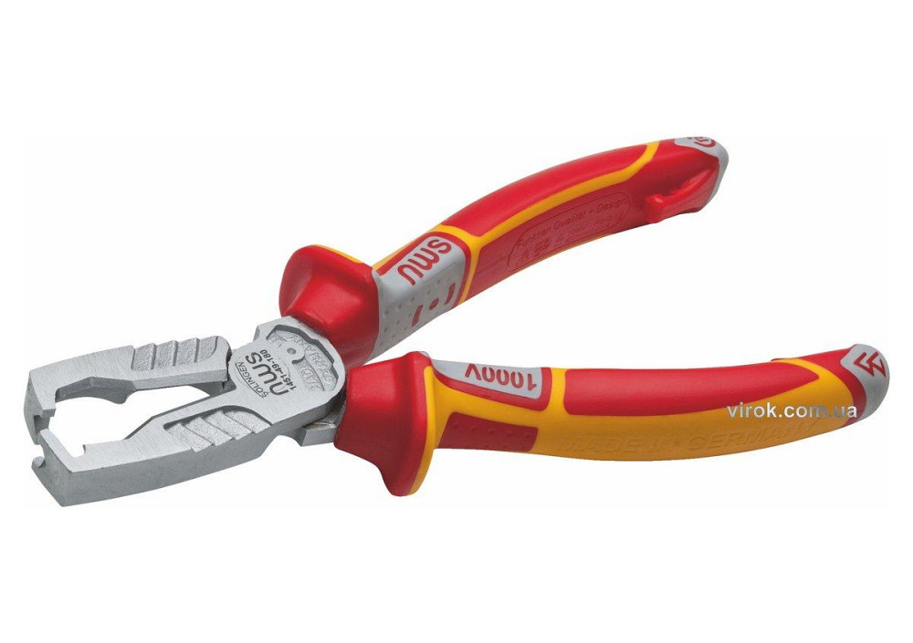 Клещи диэлектрические для снятия изоляции и обрезки проводов Ø16 мм NWS 180 мм Одесса - изображение 1