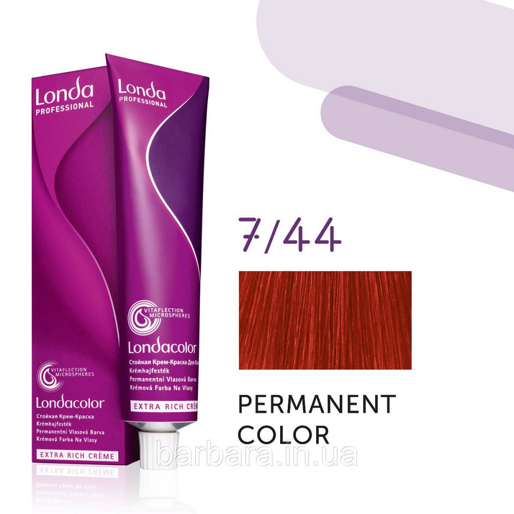 Краска для волос Londa Сolor Permanent Professional 7/44 блонд интенсивно-медный Киев - изображение 1
