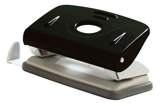 Діркопробивач металевий 10 арк. "Norma" з лінійкою 8 см. чорний, 4344-09N, шт Київ