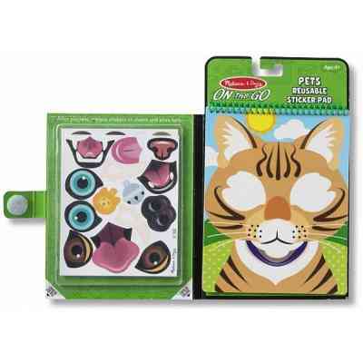 Набор для творчества Melissa&Doug Блокнот с многоразовыми наклейками Домашние животные (MD30512) Винница