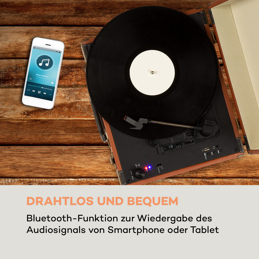 Jerry Lee BT програвач BT USB для запису та відтворення коричневий (Німеччина, читати опис) Рівне - фото 4