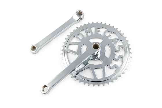 Зірка велосипедна (передня) 48T (+2 шатуни L-17 см, під коло, хром) (OMEGA 555) Мукачево