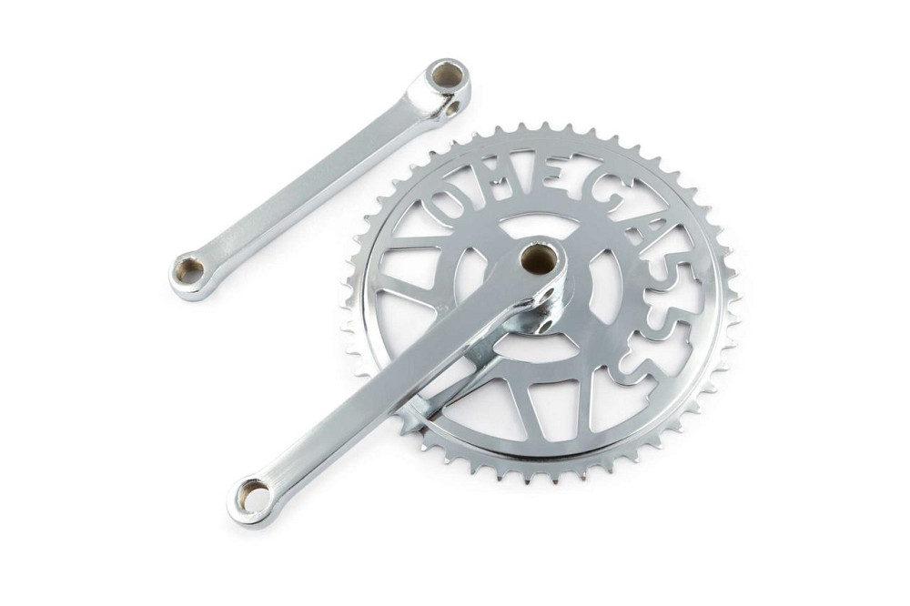 Зірка велосипедна (передня) 48T (+2 шатуни L-17 см, під коло, хром) (OMEGA 555) Мукачево - фото 1