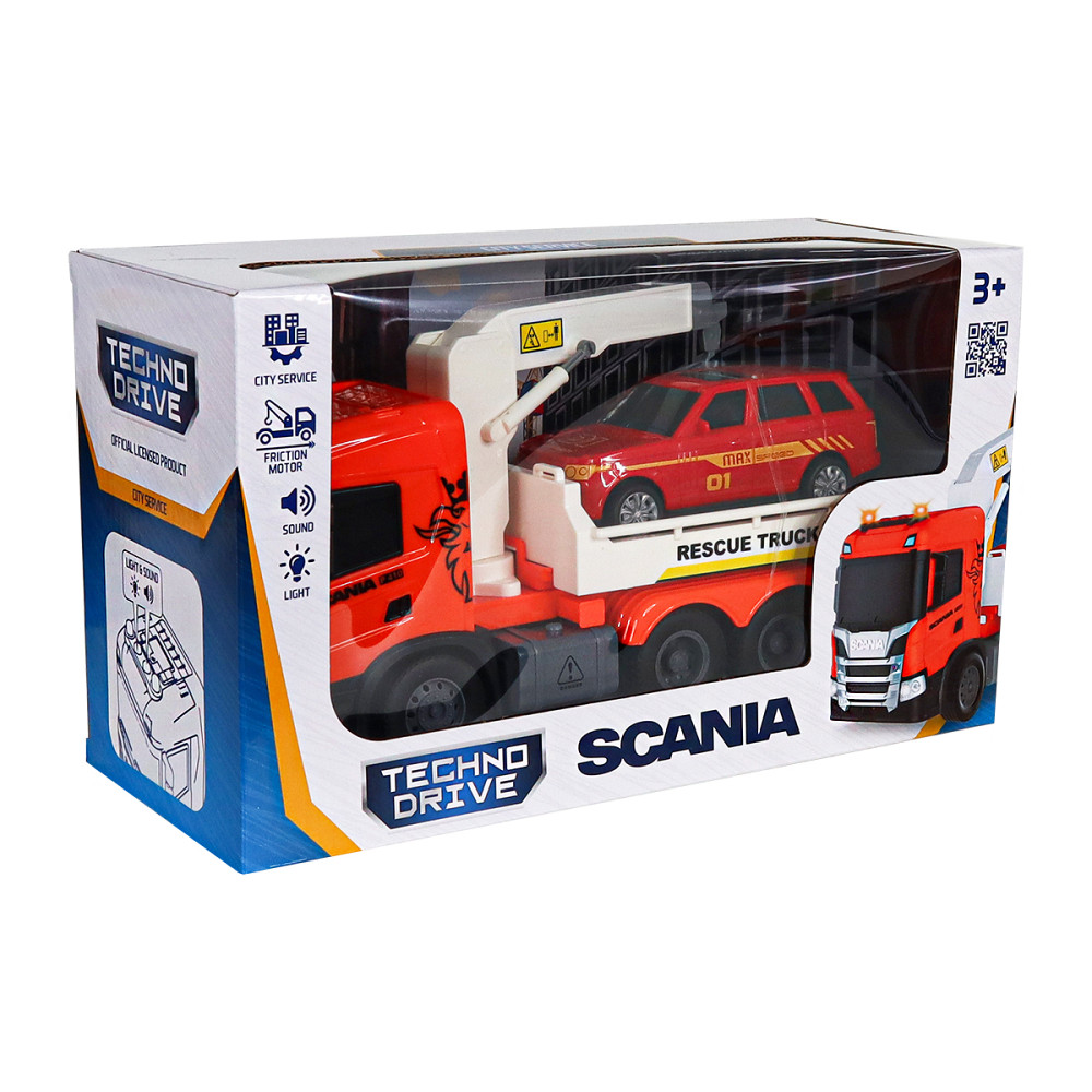Ігровий набір серії Big Truck – Евакуатор Scania з машиною (світло, звук) Днепр - изображение 6