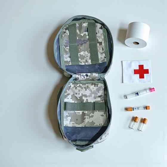 Аптечка с быстрым сбросом на липучке пиксель крепление на Молли на плитоноску рпс Одесса