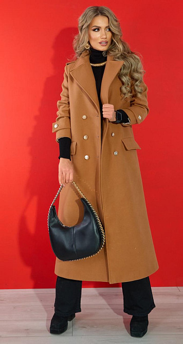 Лаконічне пальто з красивою фурнітурою (46) Київ - фото 4