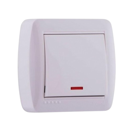 DEMET білий Вимикач зовнішній з підсвічуванням Лезард Житомир - изображение 1