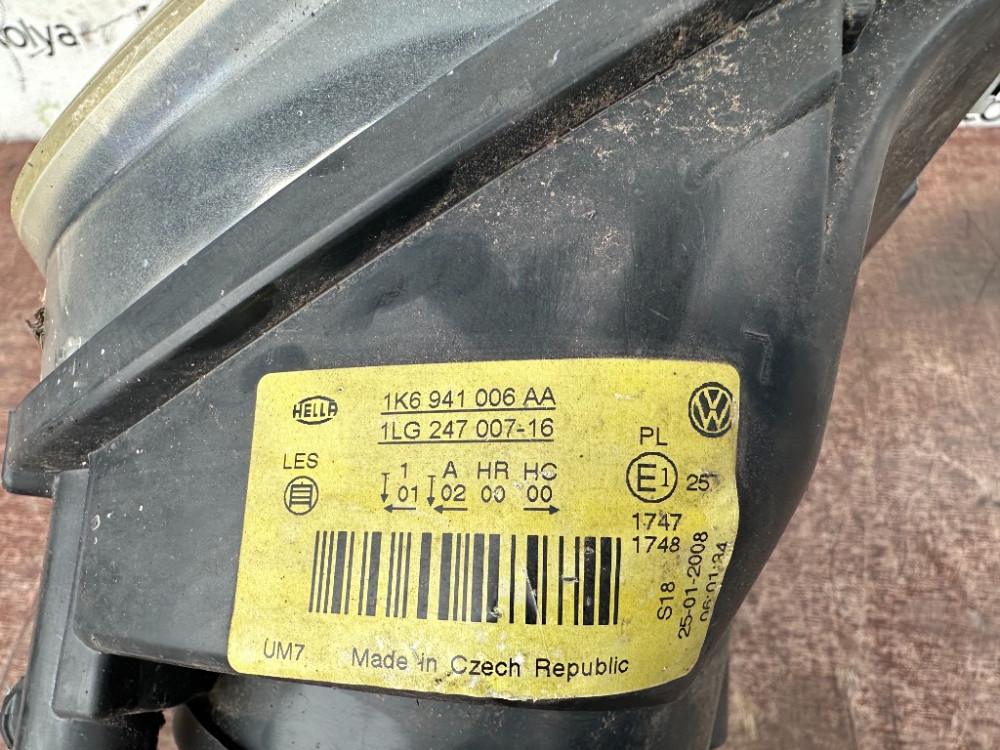 Фара права VW Golf V 2003-2008 (1K6941006AA) Ковель - фото 3